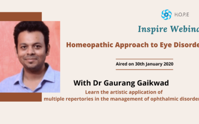 Homeopathic Approach to Eye Disorders by Dr Gaurang Gaikwad Aired on 30th JAN 2020